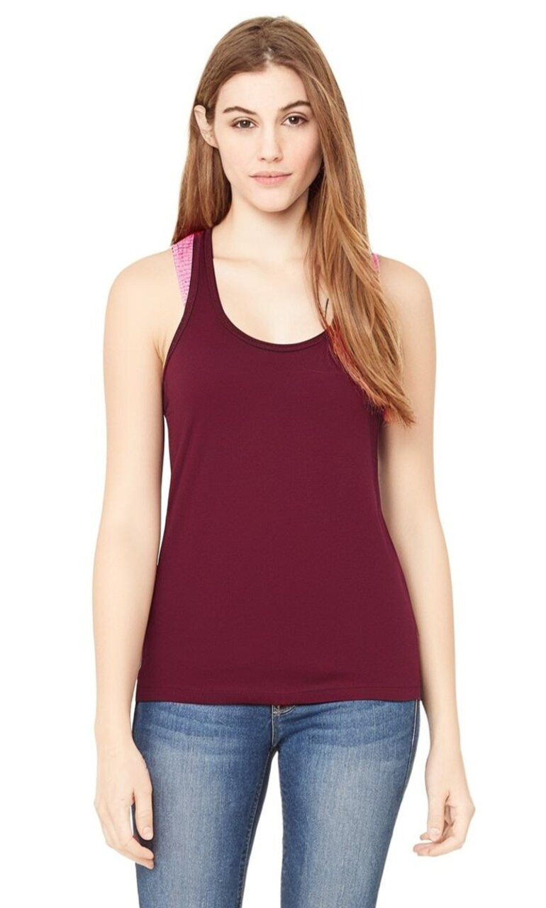 BELLA + CANVAS® Women's Relaxed Fit Racerback Tank with Airlume Cotton and Sustainable Retail Design